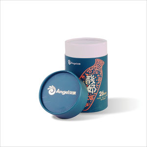 Single Bottle Cylinder <b>Packging</b> Gift <b>Box</b> Small Customized Paper Tube for Yogurt Packaging - Product Image 4