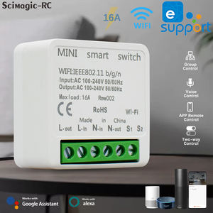 Ewelink 16A สวิตช์ WiFi ขนาดเล็ก DIY รีโมทควบคุม1ทาง, รีเลย์ควบคุมตั้งเวลาอัตโนมัติสำหรับชีวิตอัจฉริยะทำงานกับ Alexa Google Home - Product Image 1