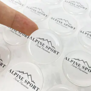 High Quality custom labels Printing Customized clear Gel logo sticker 3d soft epoxy resin dome sticker
