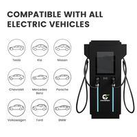 Nouvelle borne de recharge rapide DC pour véhicules électriques, CCS2 GBT CCS1, sur pied, 80/120/240 kW, double connecteur, IP54, contrôle par application