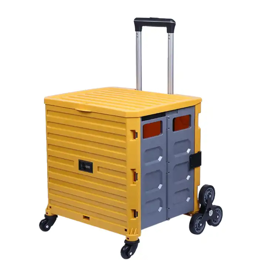 Складной пластиковый ящик для хранения, тележка для скалолазания, лестницы, тележка для покупок, уличный автомобильный ящик для хранения, легкая коробка, тележка для покупок