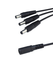 Câble répartiteur en Y DC 5,5x2,1 mm, 1 femelle vers 3 mâles, cordon d'alimentation pour lumières LED et petits équipements basse tension