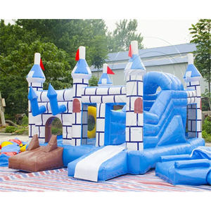 Castillo Inflable <span class=keywords><strong>de</strong></span> PVC Resistente para Exteriores, <span class=keywords><strong>de</strong></span> Grado Comercial, con Tobogán y Zona <span class=keywords><strong>de</strong></span> Brincos - Product Image 3