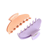 Pince à cheveux coréenne vintage en acétate à pois colorés pour femme, idéale pour chignon arrière, accessoires capillaires – Vente en gros