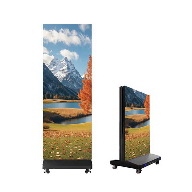 Advertising Screen 2.5mm Indoor Foldable LED Poster Display with 1000cd Brightness 1080P Resolution Black Color