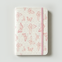 Cuaderno de Tapa Dura de Piel Sintética con Diseño de Mariposa YALONG YLA5R010, 120 Hojas, Banda Elástica, Multicolor Pastel, Perfecto para Diario