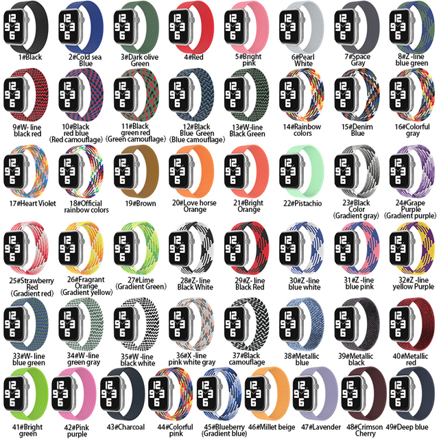 Hot Selling BOORUI Smartwatch for Watch Band Waterproof Woven Single Ring Deployant Clasp 38mm 40mm 42mm 44mm