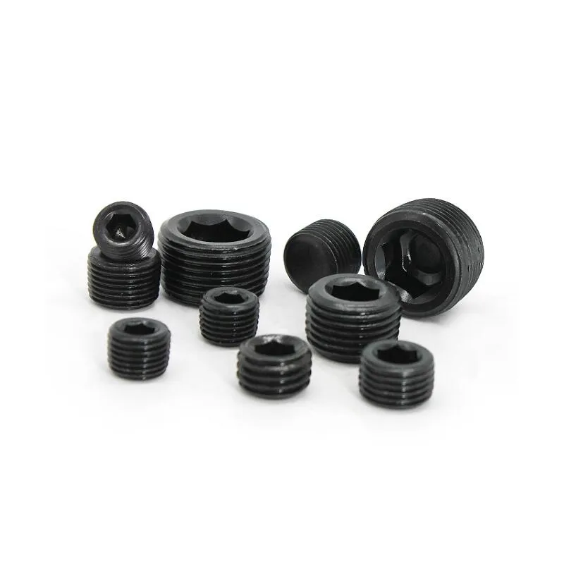 Rosca Macho Metric Aço Carbono Hex Socket End Cap Inner Hexagon Plug Oil Encaixe De Tubulação Hidráulica