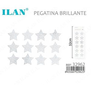 Adesivo con strass Ilan a forma di stella, 32 cm, decorativo e scintillante - Product Image 3