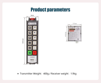 Control Remoto Inalámbrico de 10 Botones de Una Sola Velocidad, Control Remoto por Radio, Control Remoto Industrial para Grúas