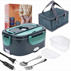 Portable Electric Lunch Box Stainless Steel Heating Food Wireless Multifunctional Electric Lunch Box for Home Office