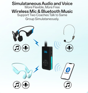 جهاز إرسال مدرب فني: يتميز بميكروفون لاسلكي بمشبك و BT للصوت الواضح الكريستالي-جهاز إرسال جديد - Product Image 2