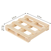 Sous-verres en bois en forme de mini-palette pour la décoration de table