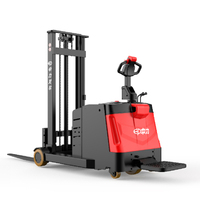Gerbeur électrique compact EP 2T avec commande à la poste, mât bi-étages, batterie plomb-acide, palans électriques OEM, plateforme élévatrice, chariot élévateur