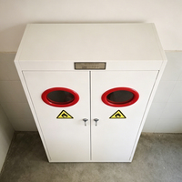 Gabinete de Almacenamiento de Cilindros de Gas para Laboratorio de Alta Resistencia con Sistema de Alivio de Presión y Detección de Fugas de Gases Inflamables y Tóxicos