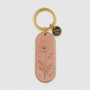 Porte-clés personnalisés en gros avec fleurs de naissance mensuelles : Rose, Coquelicot, Marguerite – Souvenir personnalisé - Product Image 2