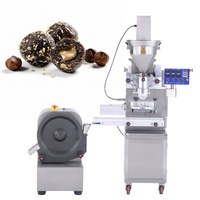 Petite machine automatique de fabrication de boules énergétiques fourrées au beurre de cacahuète, ligne de production de boules énergétiques au sésame, fabricant de boules protéinées