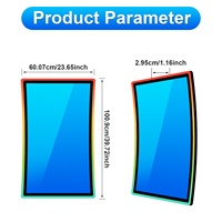 Écran incurvé LED 4K de 43 pouces avec panneau en acrylique, rapport d'aspect 4:3, bordure, interface USB, nouveau moniteur de jeu