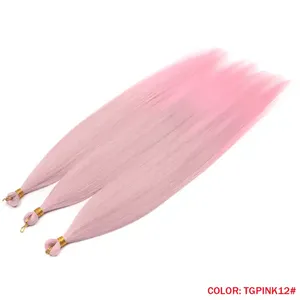 Venta al por mayor trenzas de ganchillo pelo trenzado sintético <span class=keywords><strong>Ariel</strong></span> pelo de caballo recto 30 "mechones Ombre Rubio extensiones de pelo de ganchillo - Product Image 3