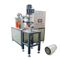Máquina de inyección de pegamento para cubierta final de filtro de dos compuestos A B para fabricación de filtros de aire