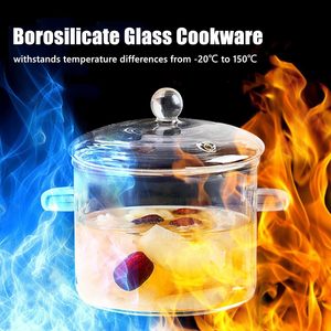 1300ml 1500ml 2000ml Olla <span class=keywords><strong>de</strong></span> cocina <span class=keywords><strong>de</strong></span> vidrio resistente al calor transparente <span class=keywords><strong>de</strong></span> grado alimenticio - Product Image 2