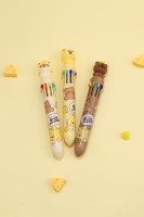 Ours en fromage style mignon dix couleurs stylos à bille pour Scrapbook, journaux ou dessin