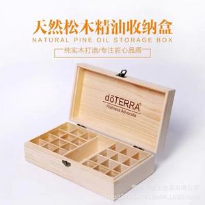 Caja de Madera para Aceites Esenciales DoTerra, 25 Compartimentos, Organizador de Almacenamiento de Madera Maciza, Caja de Regalo Rectangular - Product Image 2