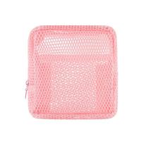 Sac de maquillage portable en maille ouverte de style coréen, grande capacité, pour un usage quotidien, rangement pour rouge à lèvres