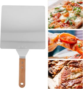 Accesorios de Cocina de Fábrica, <span class=keywords><strong>Pala</strong></span> <span class=keywords><strong>para</strong></span> Pizza y <span class=keywords><strong>Pan</strong></span> de Acero Inoxidable, 10/12 Pulgadas, <span class=keywords><strong>para</strong></span> <span class=keywords><strong>Hornear</strong></span>, con Mango de Madera - Product Image 6