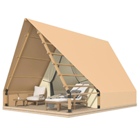 Tente triangulaire de safari haut de gamme en toile épaisse PVC Oxford Coton, imperméable quatre saisons, portable, une chambre, montage rapide