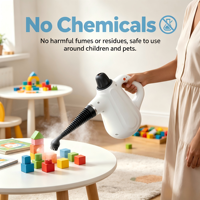 Nettoyeur vapeur en aluminium sans produits chimiques avec une puissance de 900-1050 W, autonomie de 10-12 minutes pour le nettoyage multi-surfaces