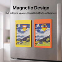 Cadre photo magnétique pour réfrigérateur avec écran E-Paper couleur 3,68 pouces, 6 couleurs, 528x792, 259 DPI, transfert BLE, étanche IP68, recharge sans fil Qi