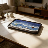 Houten hars dienblad waterdicht & handgemaakt modern design voor kunst & verzamelobjecten, geschikt voor huishoudelijk gebruik