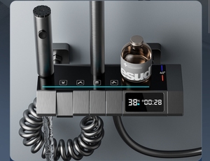 Set Doccia Completo Intelligente con Display Digitale Grigio Canna di Fucile, Soffione Pressurizzato e Rubinetteria da Bagno <span class=keywords><strong>a</strong></span> Getto Morbido per Condizioni Igieniche - Product Image 4