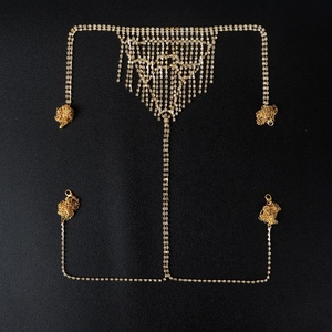 Ensemble <span class=keywords><strong>de</strong></span> bijoux <span class=keywords><strong>de</strong></span> corps en or 18 carats pour femme, <span class=keywords><strong>avec</strong></span> chaîne <span class=keywords><strong>de</strong></span> taille ornée <span class=keywords><strong>de</strong></span> strass et <span class=keywords><strong>de</strong></span> paillettes, style sexy pour boîte <span class=keywords><strong>de</strong></span> nuit et soirées, incluant un <span class=keywords><strong>soutien</strong></span>-<span class=keywords><strong>gorge</strong></span> - Product Image 3
