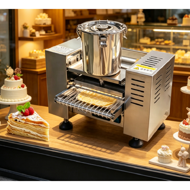 Industrial Dough Press Machine for Thousand Layer Cake Tortilla Crepe Pancake Production Line Easy Operation
