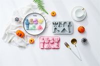 Moules à gâteau en silicone antiadhésifs au design égyptien, de qualité alimentaire, réutilisables, mignons, en silicone magnétique pour chocolat, bonbons et glaces DIY