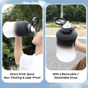 Tùy chỉnh BPA free 1800ml 2500ml nửa Gallon nước Jug Tritan nhựa phòng tập thể dục thể thao chai nước với xử lý - Product Image 4