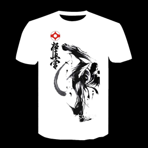 Thăng Hoa Hot Chuyển <span class=keywords><strong>Custom</strong></span> <span class=keywords><strong>Made</strong></span> Vòng Cổ T Shirt Đối Với Karate - Product Image 3