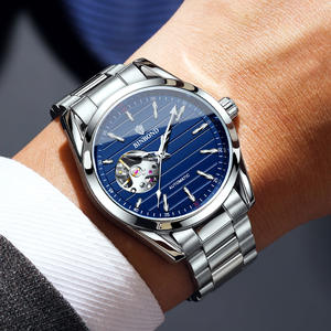 Montre à design ajouré, entièrement automatique, mécanique, étanche, pour homme, en acier inoxydable, lumineuse, pour homme - Product Image 4