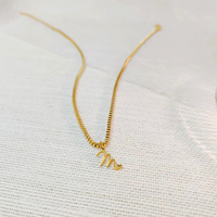 INS Acero inoxidable 14K oro PVD plateado amor corazón letra alfabeto inicial personalizado nombre collar joyería para mujer