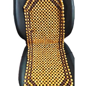 Coussin de siège auto en perles de bois, rafraîchissant et ventilé pour l'été, sans dossier, plat, beige, pour conducteur et passager - Product Image 5