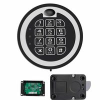 Coffre-fort électronique numérique personnalisé avec logo, serrure antivol, clavier à code, 2 clés de secours manuelles, finition noire pour coffre-fort à armes à feu