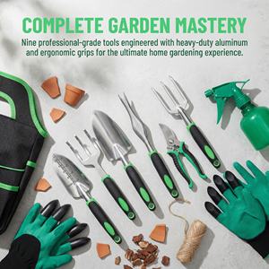 Ensemble d'outils de jardin en alliage d'aluminium AOZOU avec étui souple, à commande manuelle - Product Image 2