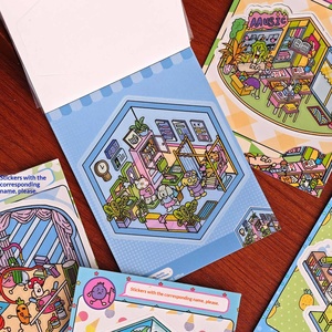 Carnet <span class=keywords><strong>d</strong></span>'autocollants Série Vie Miniature : Adorables Dessins Animés DIY pour Mini-<span class=keywords><strong>Journal</strong></span> Étudiant - Product Image 3