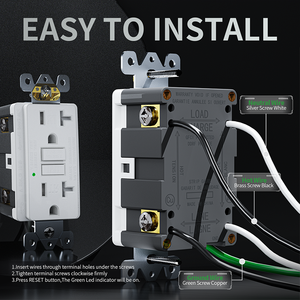 Mỹ Ổ cắm điện 125V gfci Outlet 20 AMP Chống giả mạo receptacle với LED chỉ số ánh sáng tự kiểm tra gfci Outlet - Product Image 6