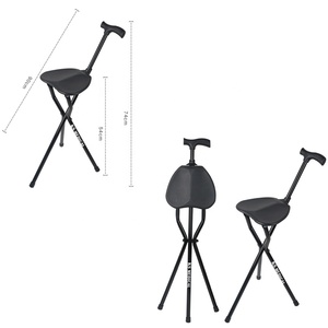KSMED Crutches Chair Elderly KSM-CS Portable Folding Adjustable Cane <b>Walking</b> <b>Stick</b> Folding Chair Three Legged <b>Walking</b> <b>Stick</b> - Product Image 3