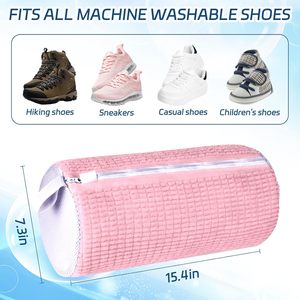 Custom Logo Chenille Sneaker Storage <b>Bag</b> Washable for Laundry Cleaning Shoe Wash Machine with Thickening Zipper - Product Image 2