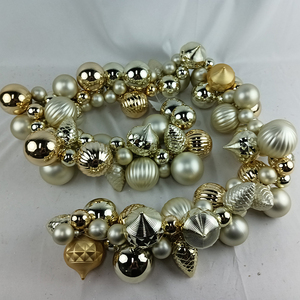 Senmasine Palline Decorative Natalizie in Plastica Dorata a Forma Speciale da 6 Piedi, Ghirlande di Ornamenti per <span class=keywords><strong>Decorazioni</strong></span> Natalizie - Product Image 2