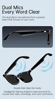 Gafas Inteligentes con Audio para Llamadas, Auriculares Inteligentes, Grabación Remota de Video, Gafas con IA